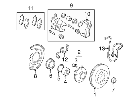 BRAKES/BRAKE COMPONENTS for 2011 Toyota Matrix #2