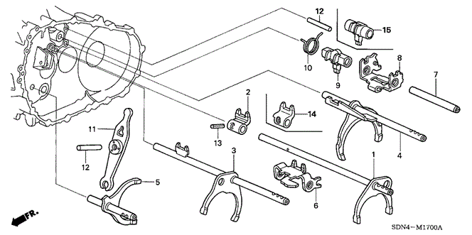 Transmission - Manual/MT Shift Fork (V6) for 2003 Honda ACCORD COUPE #1