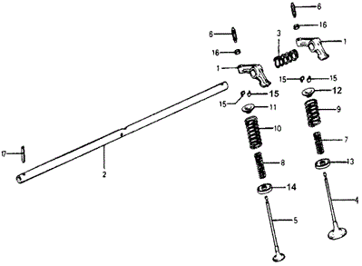 ENGINE/VALVE - ROCKER ARM for 1978 Honda ACCORD HATCHBACK #1
