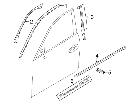 Panamera EXTERIOR TRIM - FRONT DOOR