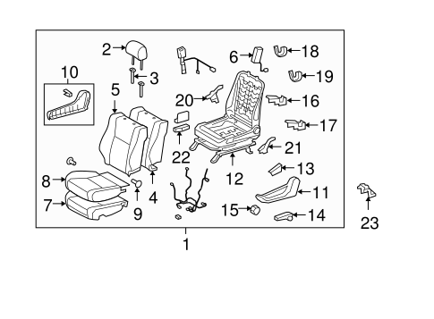 BODY/DRIVER SEAT COMPONENTS for 2007 Toyota Tundra #2