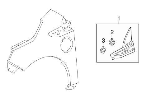 Exterior Trim - Fender for 2014 Chevrolet Volt #0