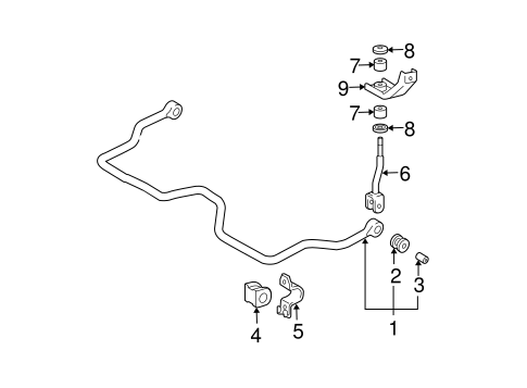 REAR SUSPENSION/STABILIZER BAR & COMPONENTS for 2004 Toyota Tacoma #1