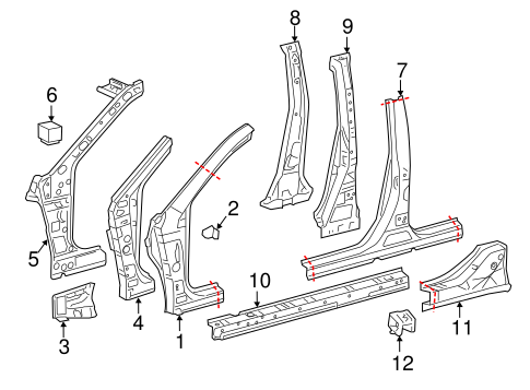 BODY/CENTER PILLAR & ROCKER for 2007 Toyota Camry #1