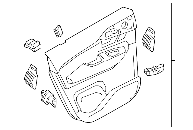 39828459 Деталь DOOR TRIM PANEL, LEFT