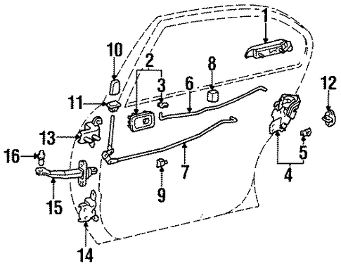 BODY/REAR DOOR for 1996 Toyota Tercel #2
