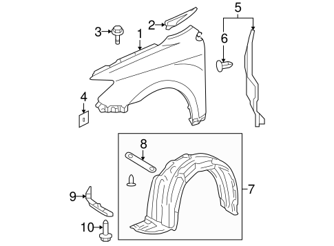 BODY/FENDER & COMPONENTS for 2010 Scion tC #1