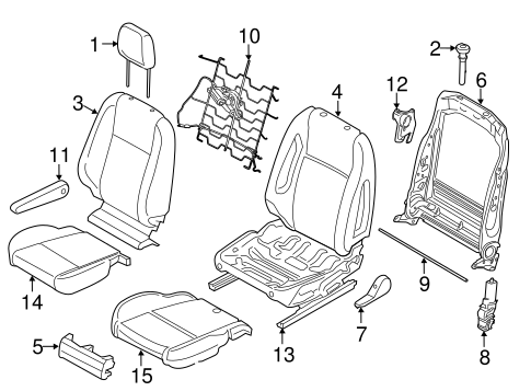 Body/Passenger Seat Components for 2016 Ford Transit-150 #1