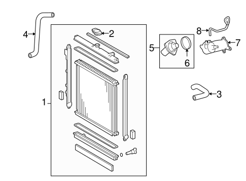 COOLING SYSTEM/RADIATOR & COMPONENTS for 2008 Toyota Tundra #1