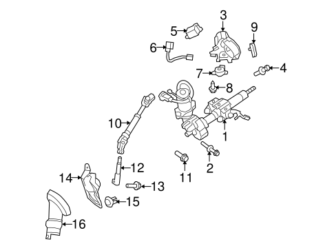 STEERING/STEERING COLUMN ASSEMBLY for 2013 Scion xB #1
