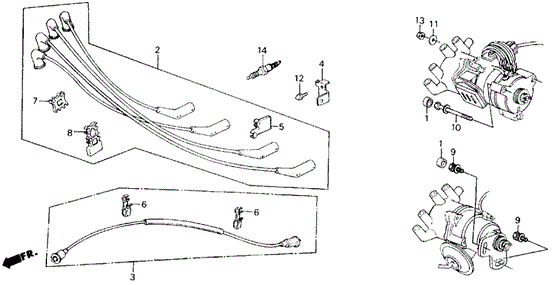 High Tension Cord - Spark Plug for 1989 Honda Accord #1