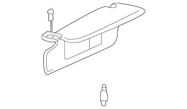 12757002 Деталь SUNVISOR, RIGHT