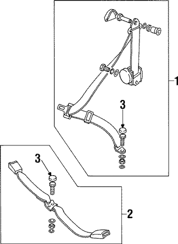 Defender 90 REAR SEAT BELTS
