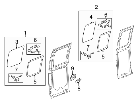 Body/Glass - Side Door for 2009 Ford E-150 #3