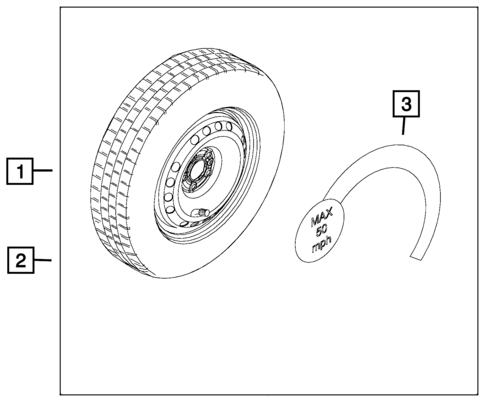 Wheel Spare for 2016 Fiat 500X #1