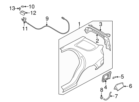 9-2X FUEL DOOR