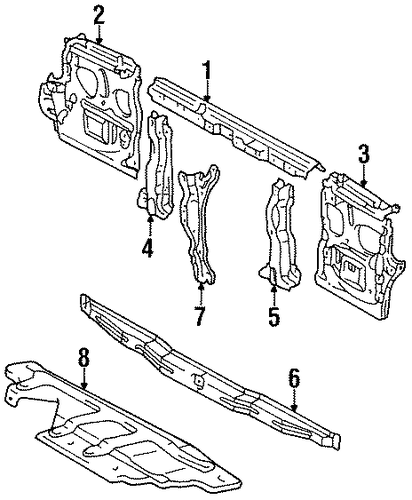COOLING SYSTEM/RADIATOR SUPPORT for 1996 Toyota Land Cruiser #1