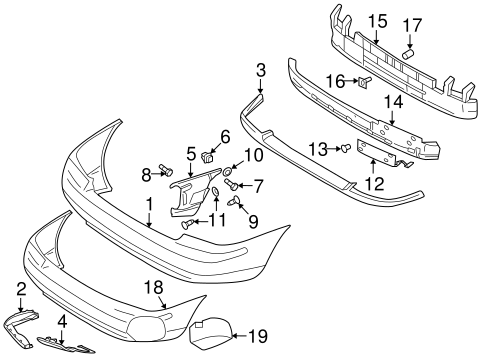 S60 BUMPER & COMPONENTS - REAR