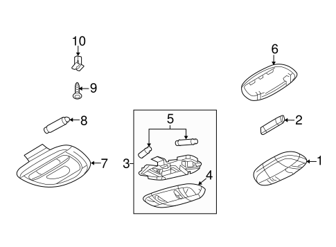 Body/Interior Lamps for 2012 Ford E-250 #1