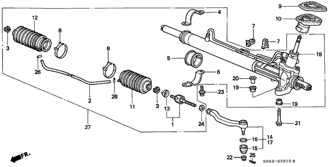 CHASSIS/P.S. GEAR BOX for 1996 Honda CIVIC SEDAN #1