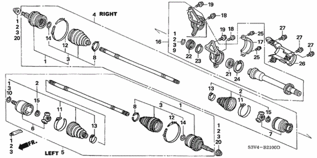 Driveshaft - Half Shaft for 2001 Acura MDX #0