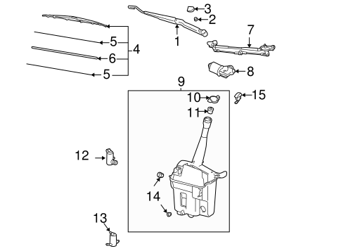 BODY/WIPER & WASHER COMPONENTS for 2003 Toyota Matrix #1