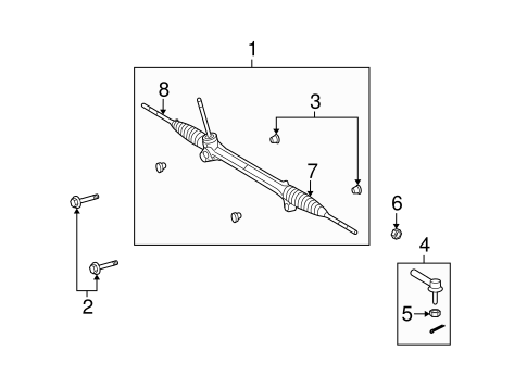 STEERING/STEERING GEAR & LINKAGE for 2011 Toyota Matrix #2