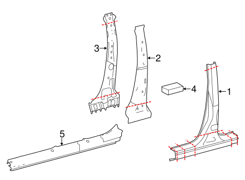 Body/Center Pillar & Rocker for 2016 Toyota Highlander #1