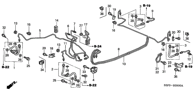 CHASSIS/BRAKE LINES for 2004 Honda CIVIC COUPE #1