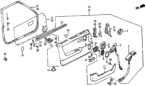 Front Door Lining for 1984 Honda Prelude #0
