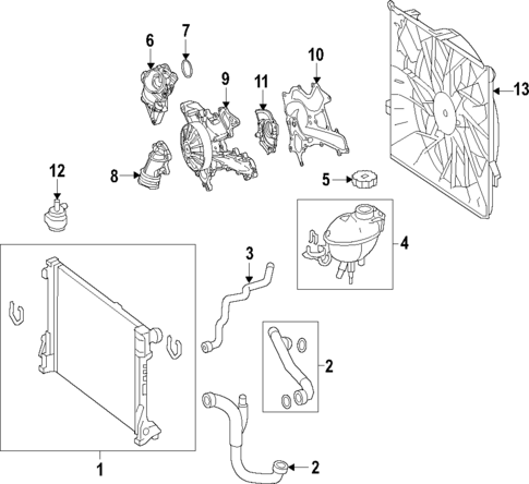Cooling System for 2015 Mercedes-Benz E 350 #1