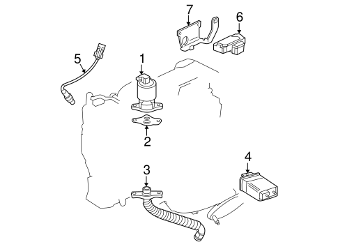 EMISSION COMPONENTS Parts for 2002 Chevrolet Venture #2