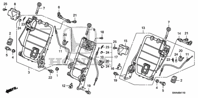 Rear Seat Components (1) for 2008 Honda CR-V #0