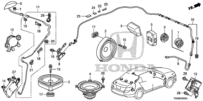 Electrical/Exhaust/Heater/Fuel/Radio Antenna - Speaker for 2009 Honda ACCORD SEDAN #1
