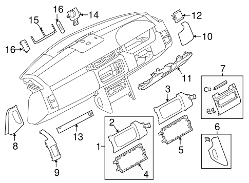 Range Rover INSTRUMENT PANEL COMPONENTS