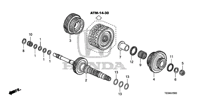 Transmission - Automatic/AT Mainshaft (V6) for 2010 Honda ACCORD COUPE #1