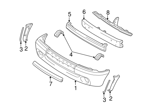BODY/BUMPER & COMPONENTS - FRONT for 2004 Toyota Tundra #2