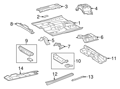 BODY/FLOOR & RAILS for 2015 Toyota Avalon #1