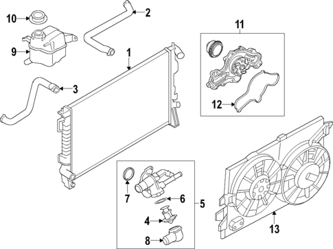 Cooling System for 2010 Ford Taurus #6