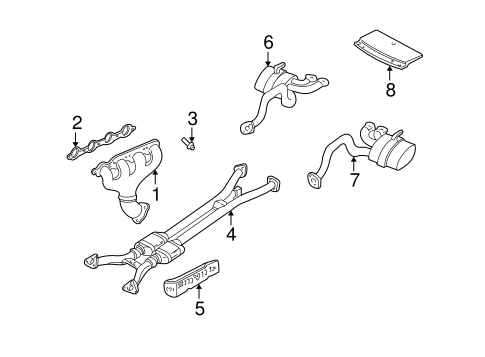 Exhaust System/Exhaust Manifold for 2000 Chevrolet Corvette #1