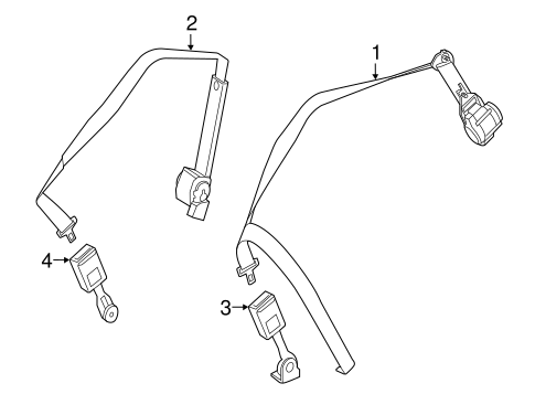 Rear Seat Belts for 2019 Mercedes-Benz GLE 400 #0