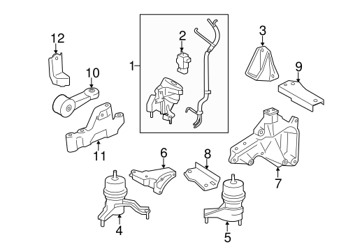 ENGINE/ENGINE & TRANS MOUNTING for 2010 Toyota Avalon #1