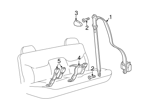 Silverado 2500 HD REAR SEAT BELTS