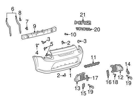 BODY/BUMPER & COMPONENTS - REAR for 2004 Toyota MR2 Spyder #1