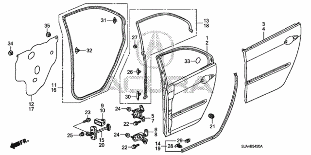 Rear Door Panels for 2009 Acura RL #0