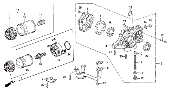 ENGINE/OIL PUMP - STRAINER for 1990 Honda CIVIC 5-DOOR #1