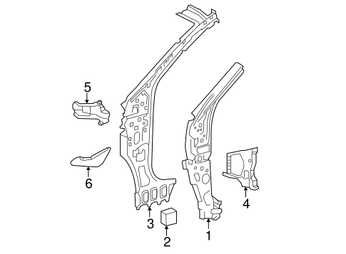 BODY/HINGE PILLAR for 2013 Toyota RAV4 #2