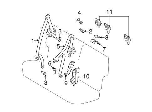 Vibe REAR SEAT BELTS
