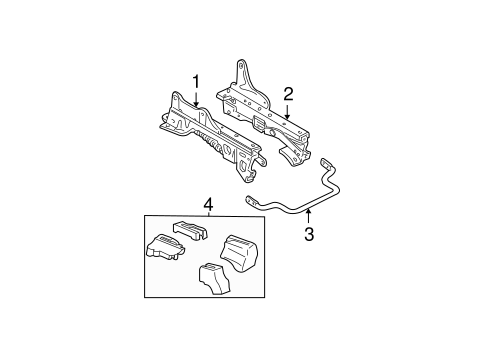 Body/Tracks & Components for 2000 Ford Taurus #2