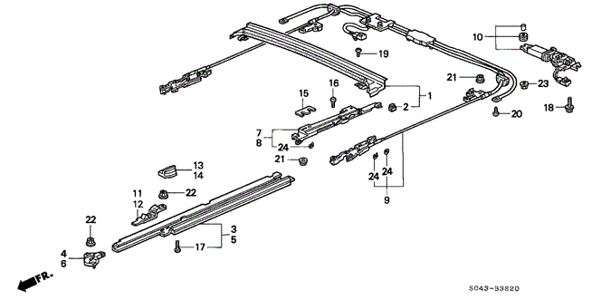 INTERIOR / BUMPER/ROOF SLIDE COMPONENTS for 1997 Honda CIVIC SEDAN #1